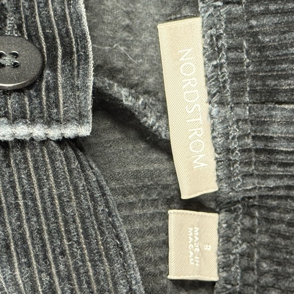 Nordstrom Women's Black Corduroy Wide Leg Pants Size 8‎ Cropped - Picture 3 of 8